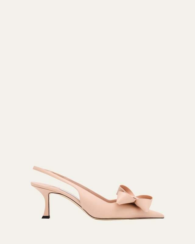 Staz Leather Bow Slingback Pumps